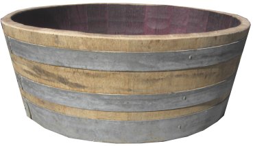 Holzfass 60 Liter hell, Pflanzkübel 1/3 225 Liter
